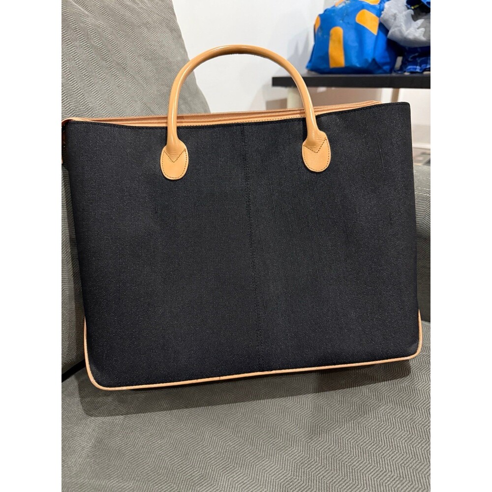 Barney’s New York canvas tote bag black and tan brand new never used